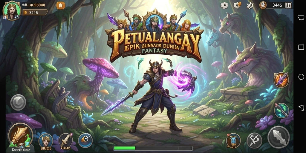 Tampilan gameplay yang epik dan mendebarkan dari 3446.