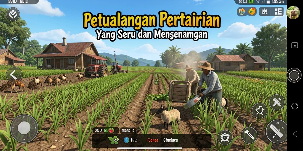 Tampilan fantastis dari gameplay pertanian yang menarik di 88ID.