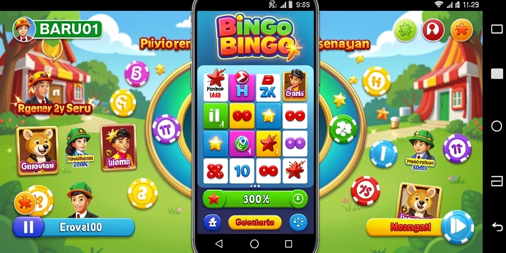 Tangkapan layar utama BARU01 menampilkan gameplay Bingo yang seru dan interaktif.