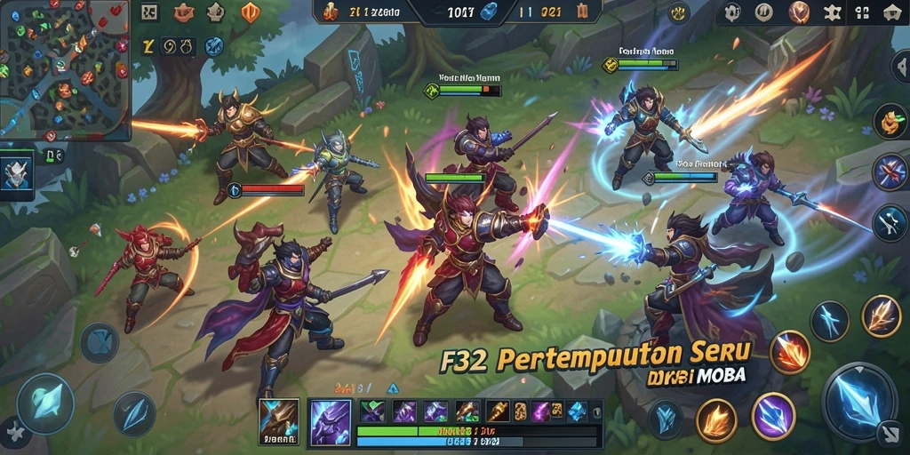 Gameplay seru F32 dengan karakter yang beragam dan pertempuran strategis.