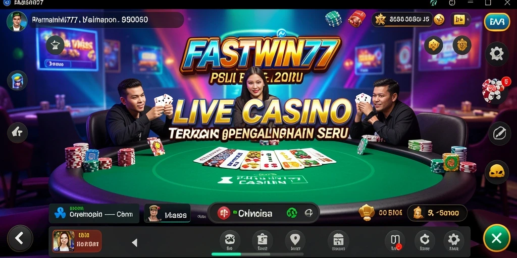 Tampilan screenshot permainan Live Casino yang mendebarkan di FASTWIN77.