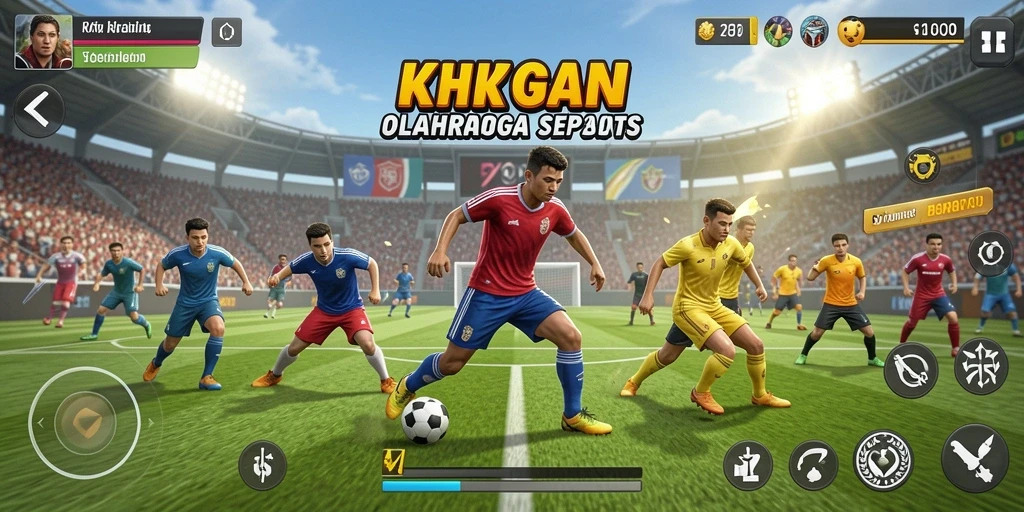 Screenshot utama KKRP menampilkan momen seru dalam pertandingan olahraga.