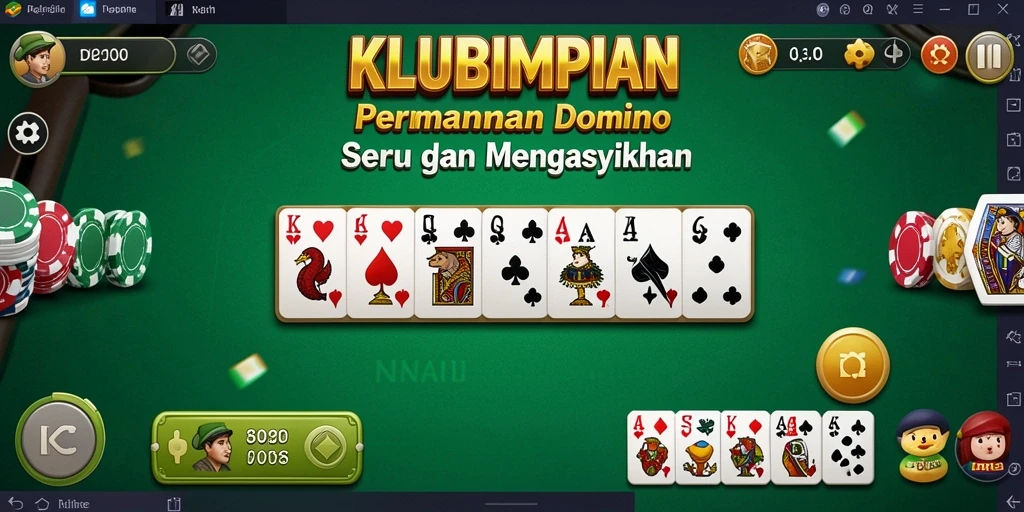 Tampilan screenshot permainan Domino yang mengasyikkan.