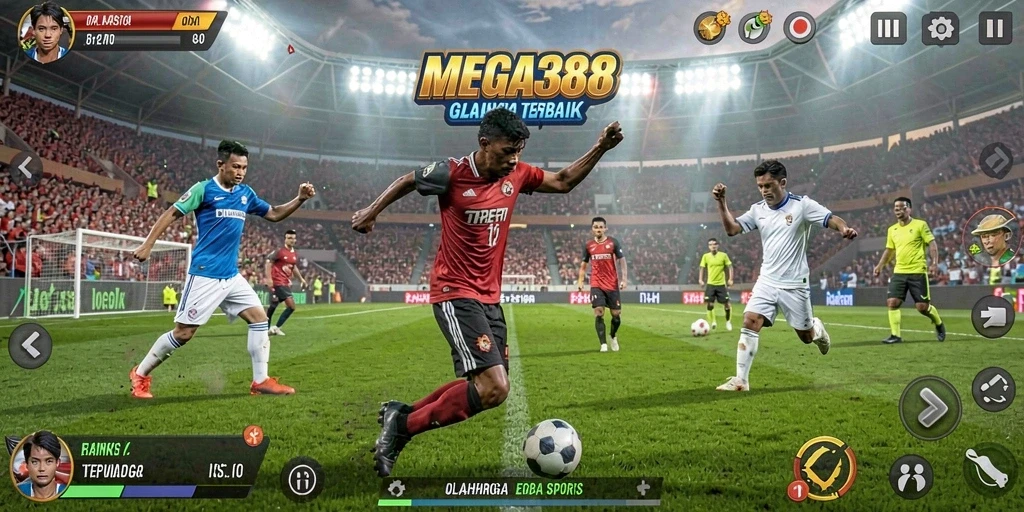 Screenshot utama MEGA388 menampilkan gameplay menarik dengan aksi olahraga yang mendebarkan.
