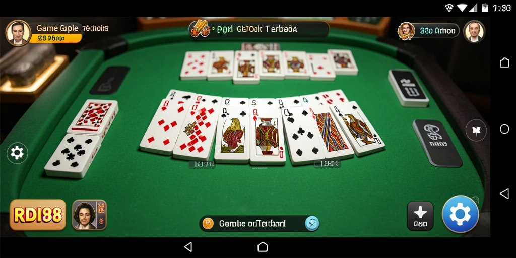 Tampilan gameplay seru dalam RDI88 saat bermain Gaple.