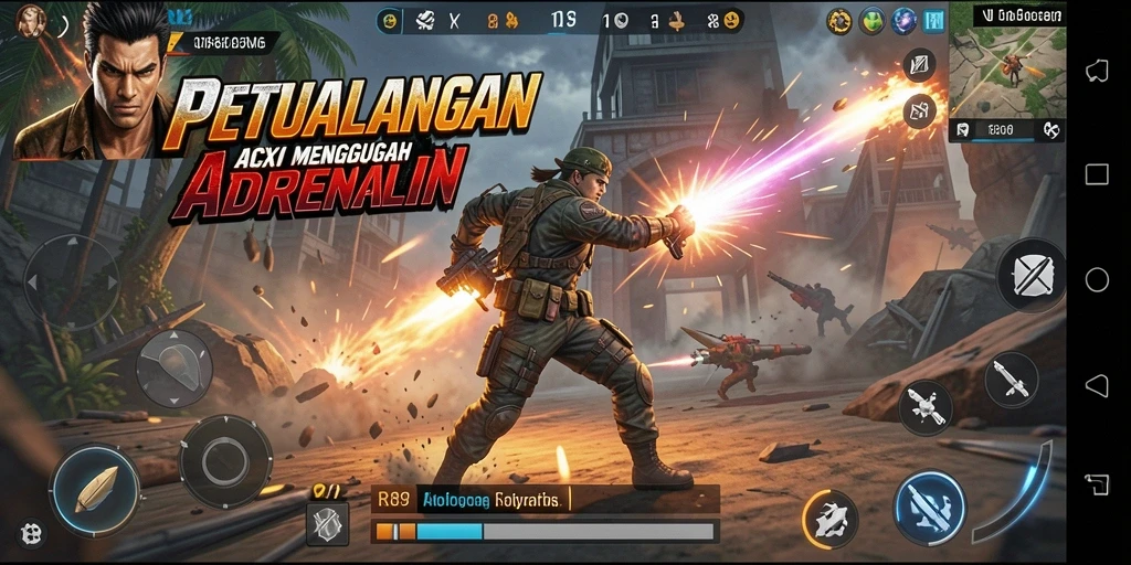 Screenshot gameplay RR89 menampilkan aksi seru dan menegangkan.