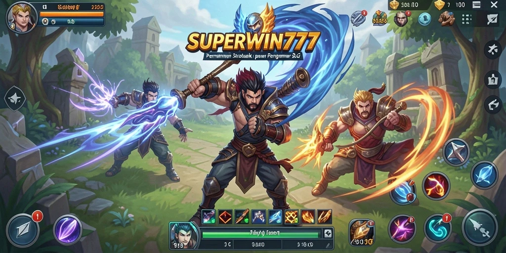 Screenshot utama SUPERWIN777 menampilkan aksi strategi yang menegangkan.