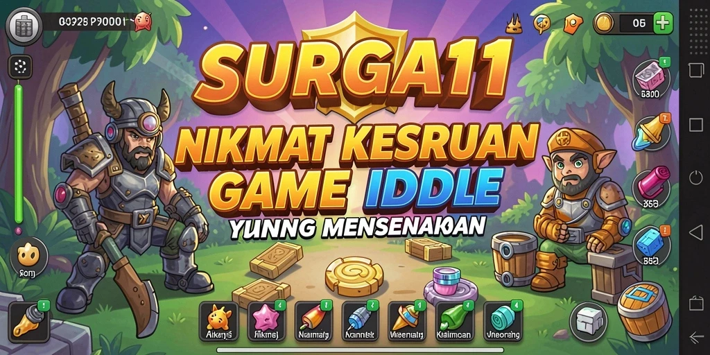 Tampilan gameplay <strong>SURGA11</strong> yang seru dan menarik dalam gaya Idle.