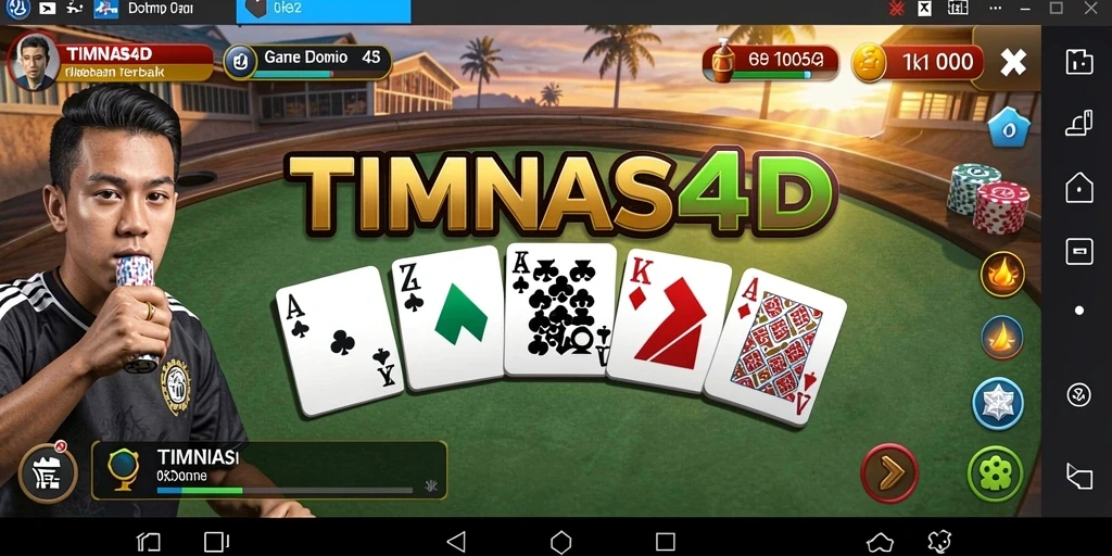 Gameplay seru dari TIMNAS4D yang menampilkan domino.
