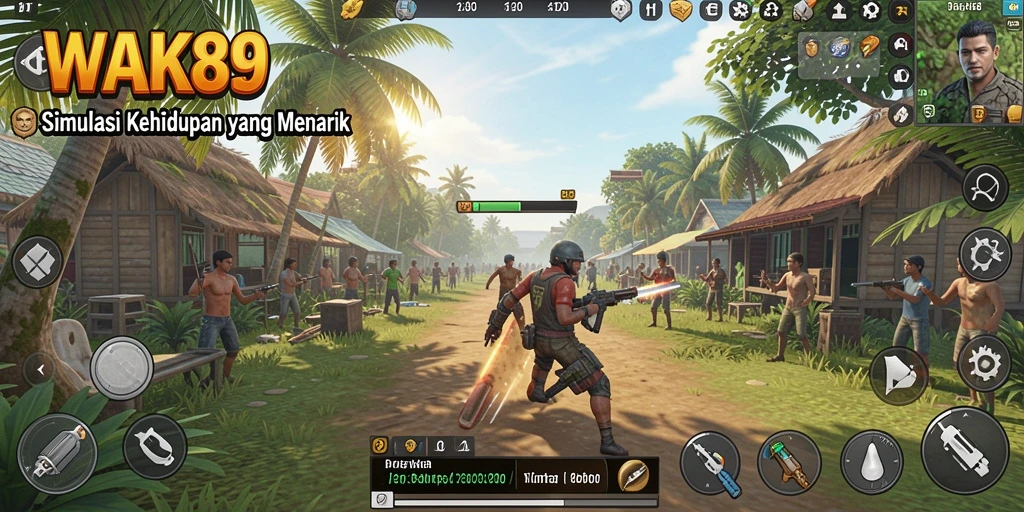 Tangkapan layar utama WAK89 yang menunjukkan gameplay simulasi yang menarik.