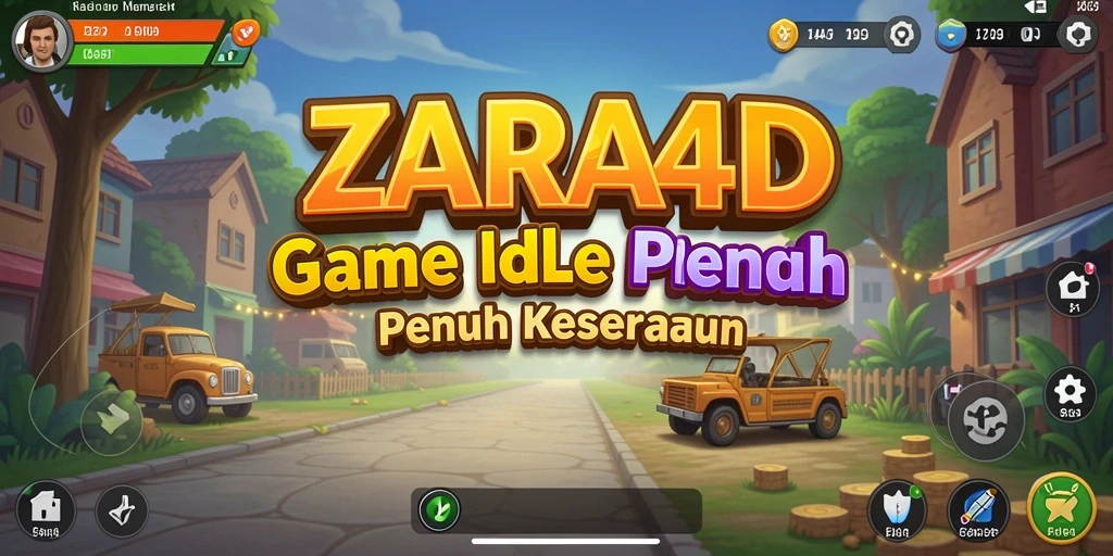 Tangkapan layar utama ZARA4D menampilkan gameplay menarik dan sistem pengumpulan sumber daya.